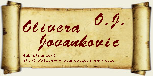 Olivera Jovanković vizit kartica